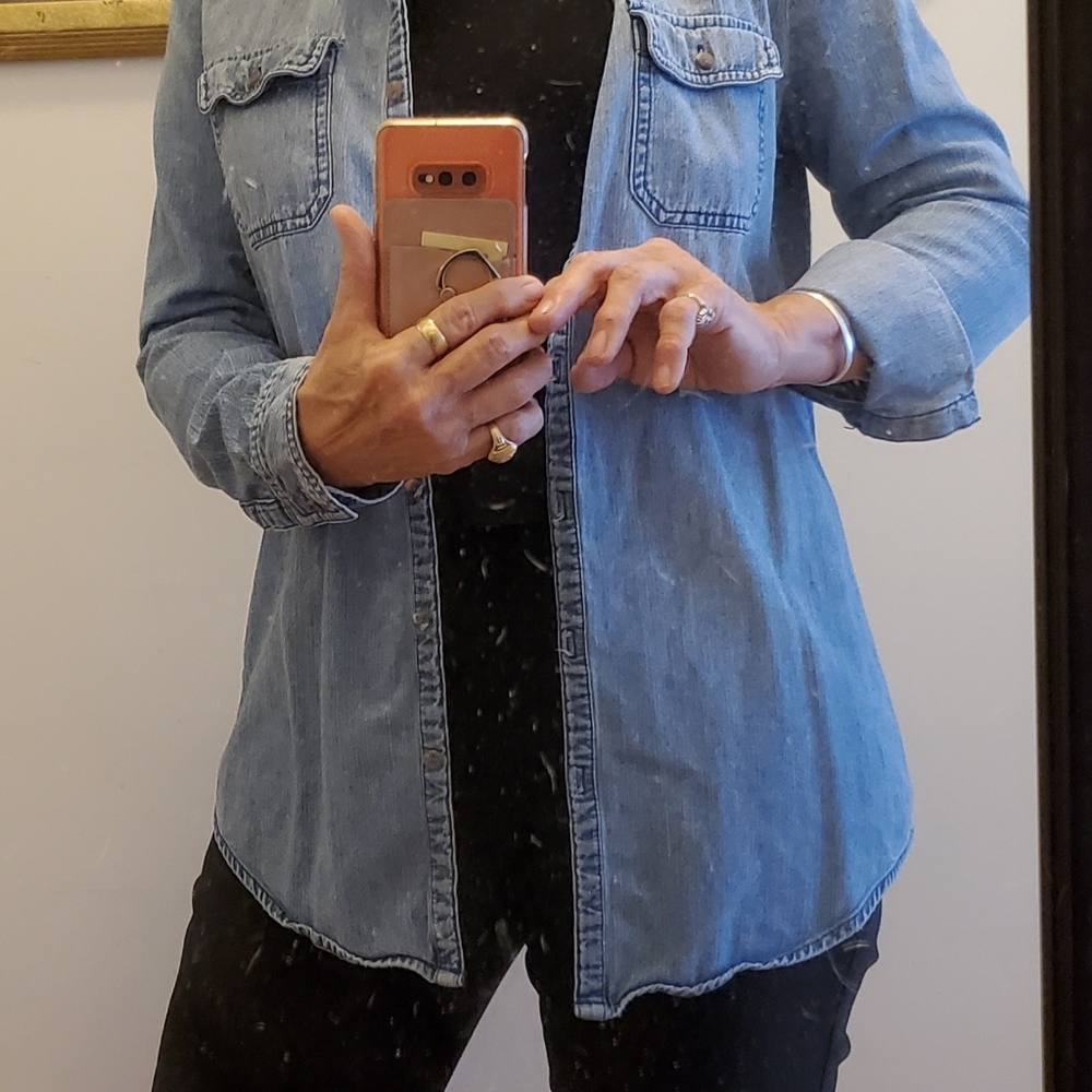Button down denim shirt